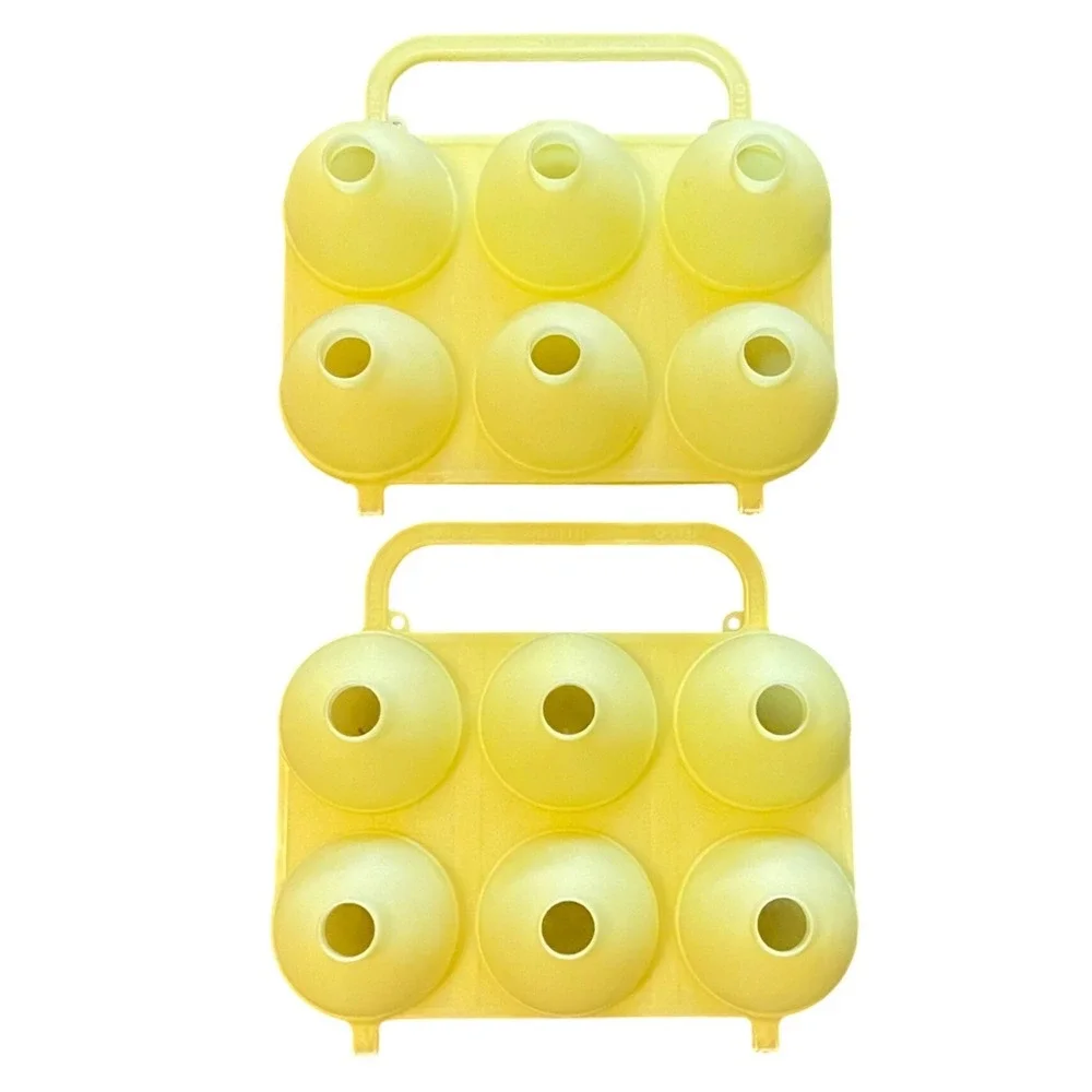 2 JELL-O Jello Jigglers Easter Egg Molds yellow Smooth Vintage Mold Spring‎